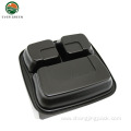 Disposable Food Grade Black 3 Compartments Microwave Bowls